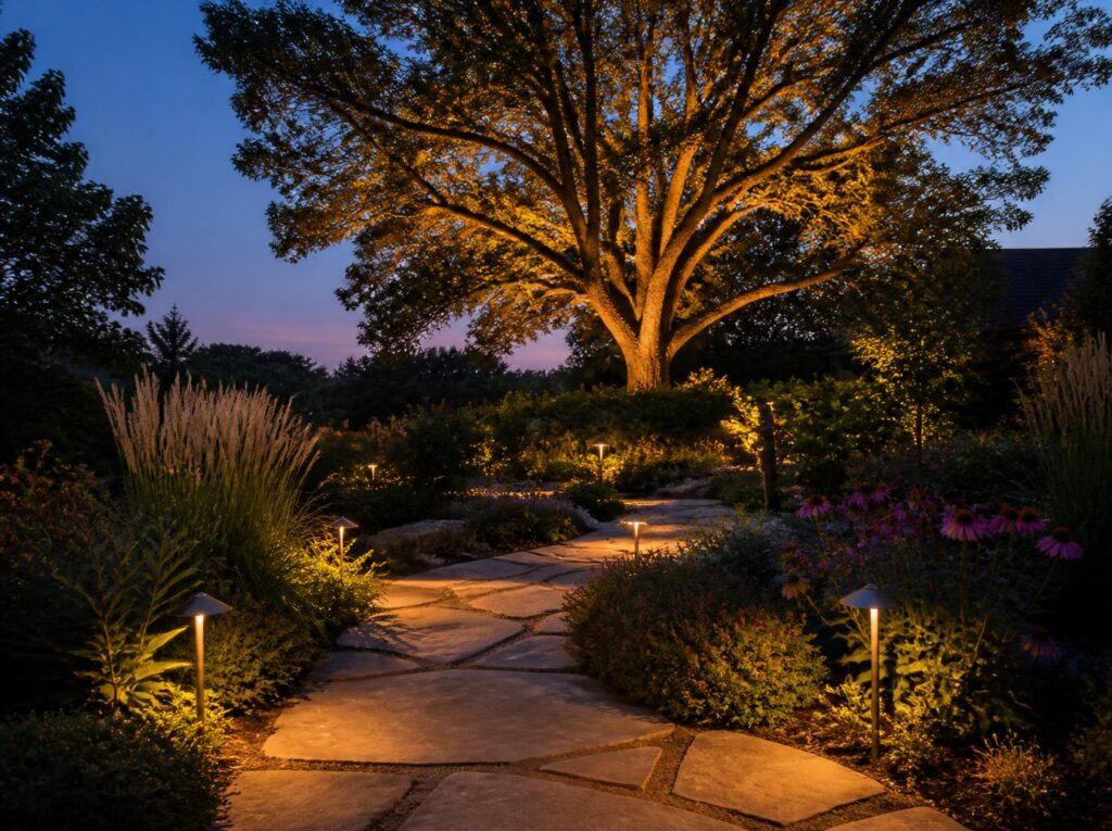 landscape-lighting-johnson-county-ks-pathway-uplighting