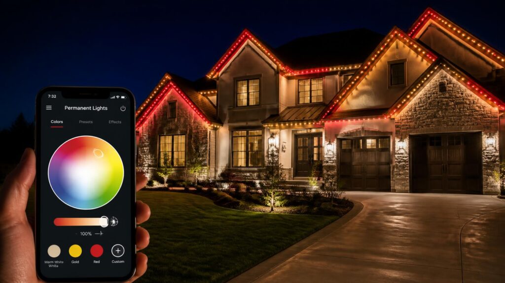 permanent-christmas-lights-app-control-chiefs-colors-johnson-county